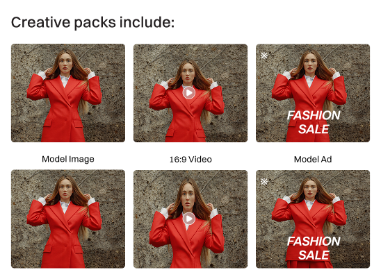 Production-ready creative packs